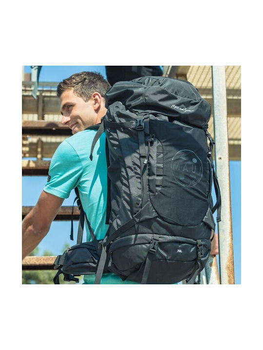 Maui & Sons Ορειβατικό Σακίδιο 70lt Αδιάβροχο Μαύρο Expedition