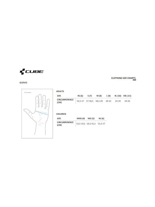 CUBE Cmpt Comfort Half Finger Cycling Gloves Blue