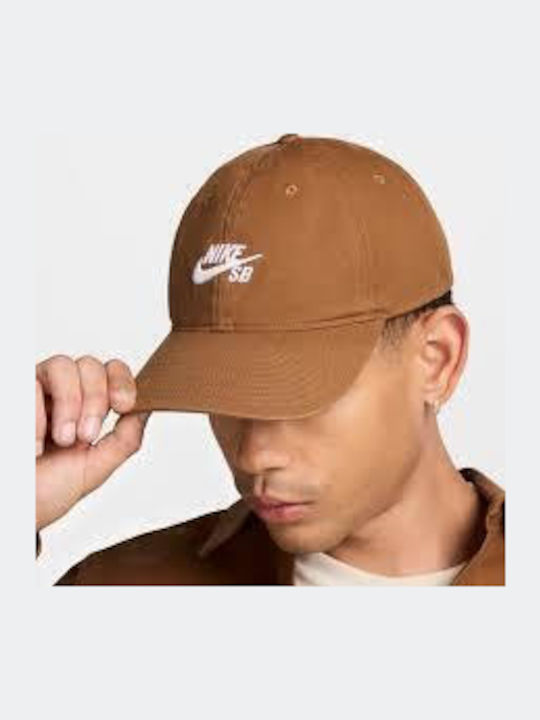 Nike Sb Club Cap Strapback Light British Tan White Cotton Hf7278 281