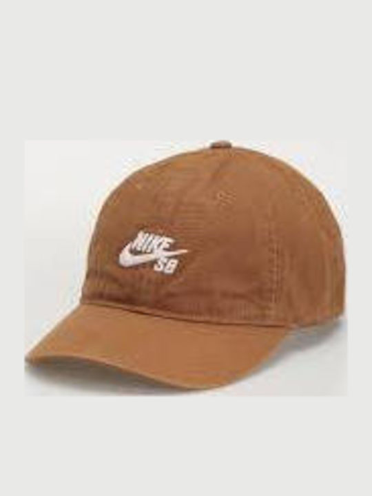Nike Sb Club Cap Strapback Light British Tan White Cotton Hf7278 281
