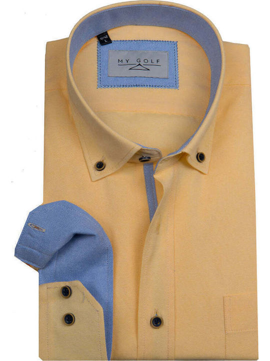 Long Sleeve Shirt in Regular Fit Yellow