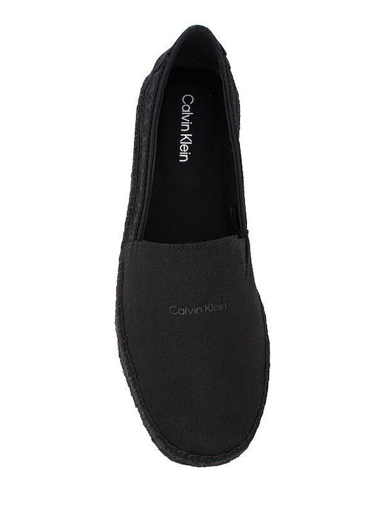 Leather Men's Espadrilles in Black Colour