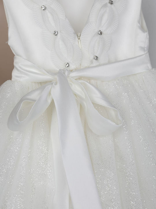 Bambolino Weißes Taufkleid aus Tüll