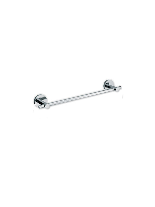 Piccadilly Single Wall-Mounted Bathroom Rail with Screws Silver
