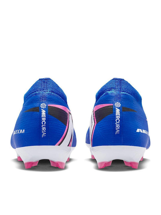 Mercurial Vapor 16 Pro FG Kids Soccer Cleats Molded Outsole Blue
