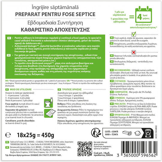 Weekly Care Preparation for Septic Tank Pits 450g Starwax 59656