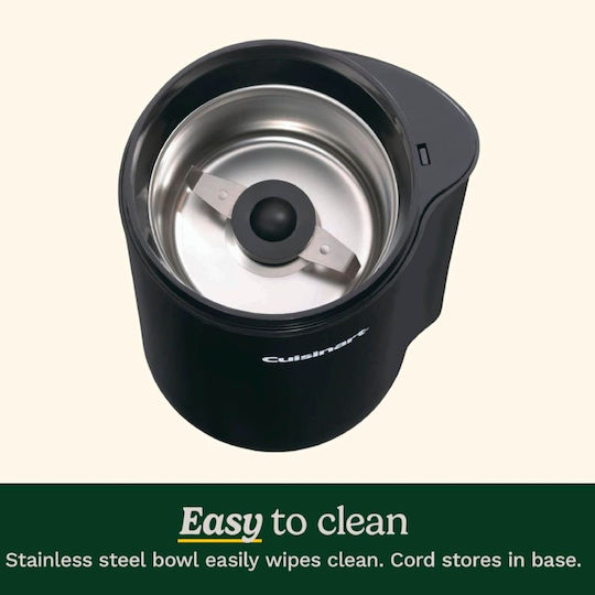 Cuisinart Electric Coffee Grinder 130W with 70g Capacity Black