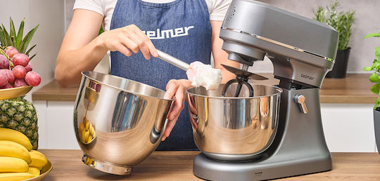 Zelmer Küchenmaschine 1550W mit Rostfreiem Schüssel 4,6lt
