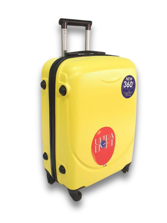 Medium Hard Yellow Suitcase With 4 Wheels Height 64cm
