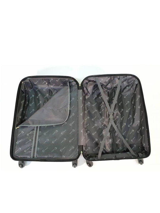 Medium Hard Yellow Suitcase With 4 Wheels Height 64cm