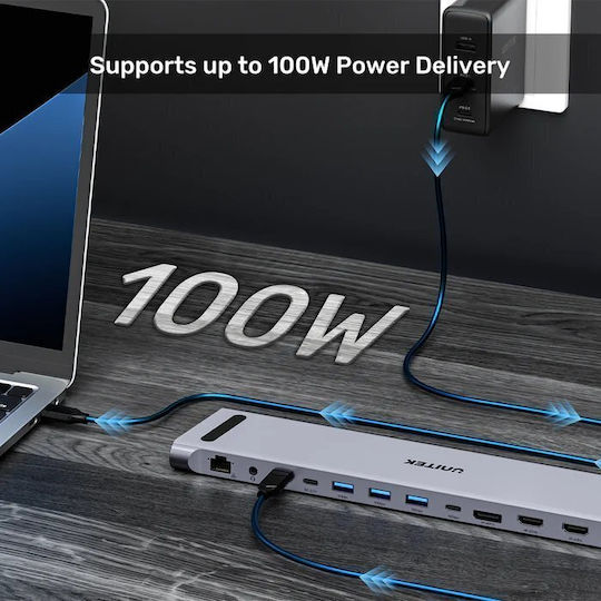 Unitek D1106A Comutator KVM și de Date cu USB-C / HDMI