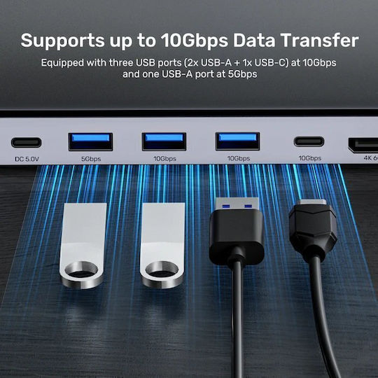 Unitek D1106A Comutator KVM și de Date cu USB-C / HDMI