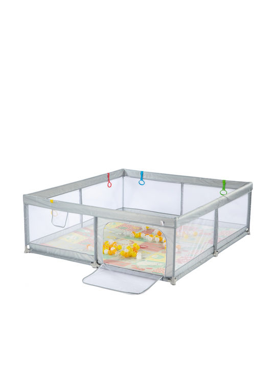 Parc cu Saltea Gri 200x180cm