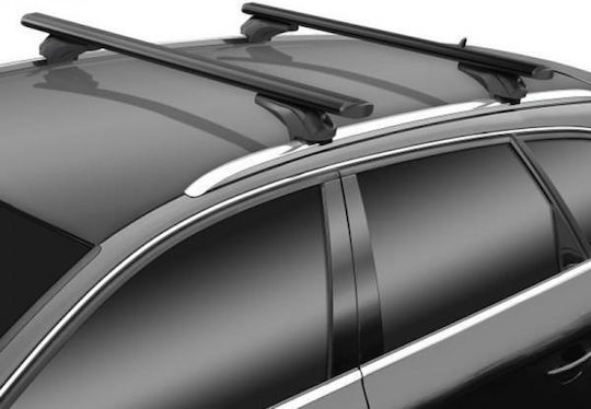 Menabo – Black Aluminum Car Roof Bars Sonic XXL Key Flush Raised Rails Safe Load Transport – 2 Pieces 16760/mb 16760/mb