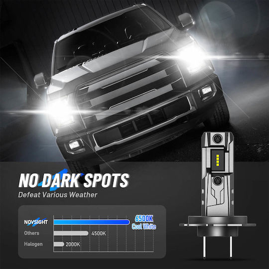 NovSight Car & Motorcycle Lamp H7 / T11 Canbus LED 6500K Cold White 12V 60W