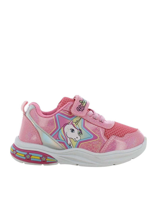 Unicorn Παιδικά Sneakers με Φωτάκια Φούξια
