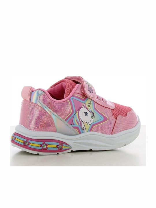 Unicorn Παιδικά Sneakers με Φωτάκια Φούξια