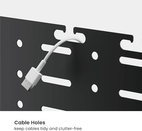 Brateck Cable Management Γραφείου Cc11-20-2 Μεταλλικό 768x63x307mm Μαύρο