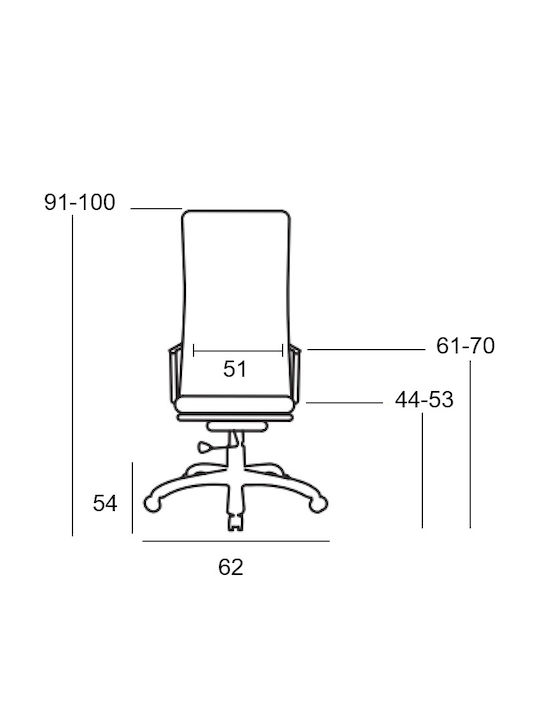 Zita Plus A1830 Office Chair with Arms Black/black