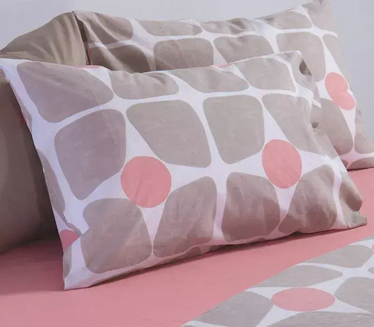 Nef-Nef Homeware Casual Bettlaken King Size 4 Stück 200x270 cm mit Gummibettlaken Beiges