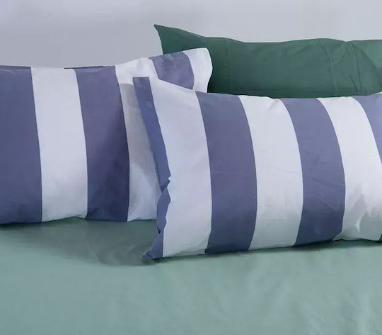 Nef-Nef Homeware Casual Set King Size 4 Pieces 270x270+35cm With Rubber Hugger Blue
