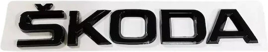 Aftermarket Emblem Skoda New Trunk Full Black Tc