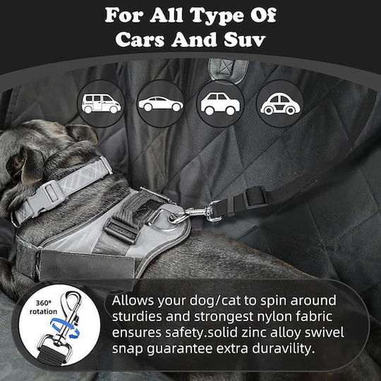 Adjustable Dog Car Seatbelt Black