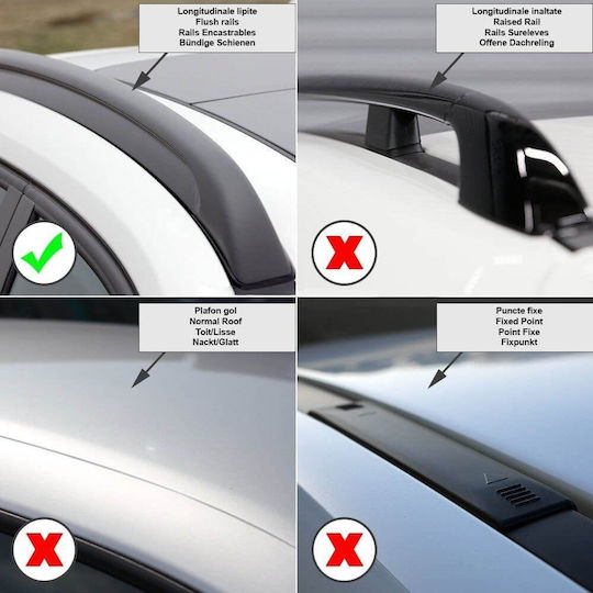 Menabo Bare De Acoperiș Din Aluminiu Pentru Audi Q3 2011-2018 Set Cu Picioare Argintii