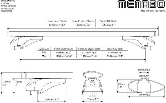 Menabo Bare De Acoperiș Din Aluminiu Pentru Opel Insignia 2017+ Set Cu Picioare Argintii