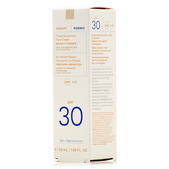 Korres Yoghurt Αντηλιακή Κρέμα Προσώπου SPF30 με Χρώμα 50ml
