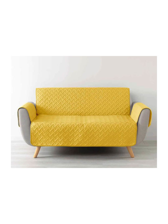 Douceur d'Intérieur Σετ Ελαστικά Καλύμματα Σαλονιού Yellow 223x179cm