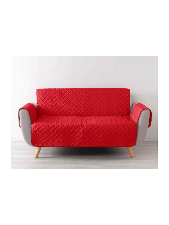Douceur d'Intérieur Set Elastic Covers Living Room Red 223x179cm