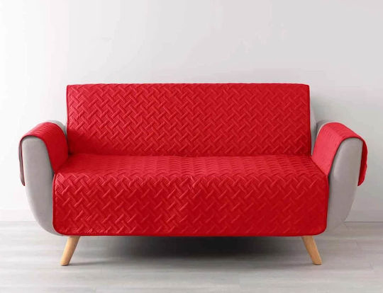Douceur d'Intérieur Set Elastic Covers Living Room Red 223x179cm