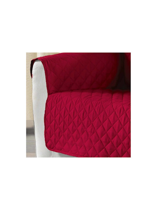 Douceur d'Intérieur Wohnzimmerset Elastische Abdeckungen Rot 223x179cm