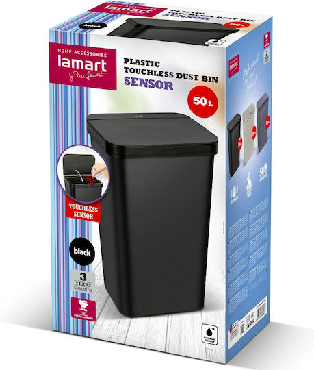 Lamart Kunststoff Mülleimer Schwarz 50l Lamart Kunststoff Mülleimer Schwarz 50l