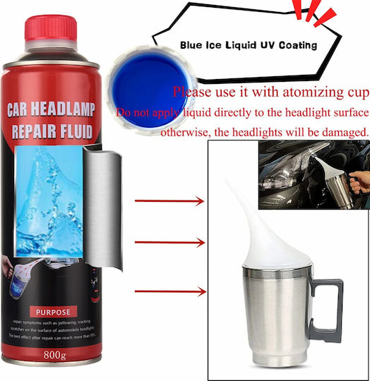 Professional Replacement Liquid Headlight Defogging Lamp 800gr Red Blue Vision 3rd Generation Tc-381