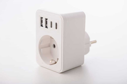Monopriză cu 2 USB-A și 2 USB-C America (Tip A)