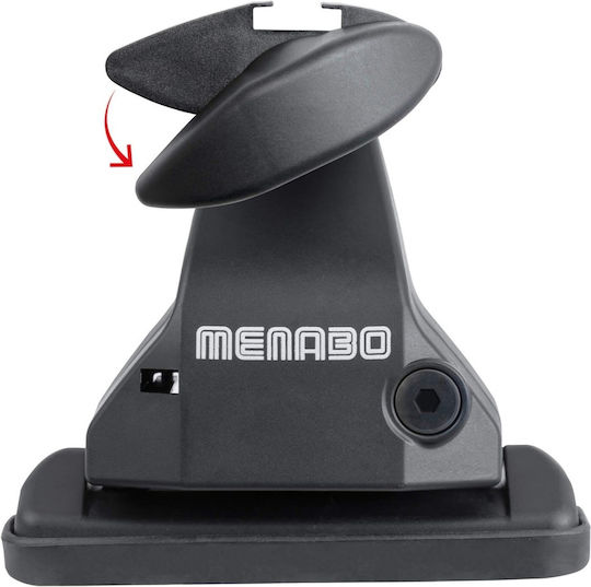 Menabo Bare De Acoperiș Din Aluminiu Pentru Audi A3 4D 1996-2003 Set Cu Picioare Negre