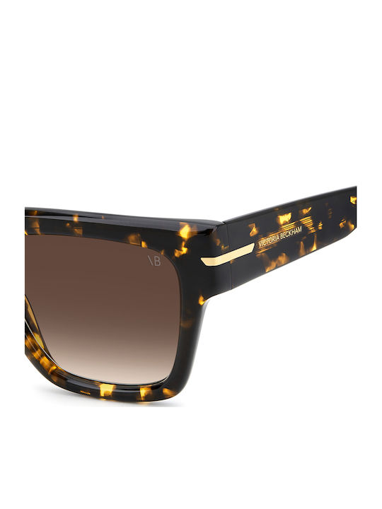 Victoria Beckham Unisex Sonnenbrillen mit Braun Horn umrandetem Rahmen und Braunen Gläsern