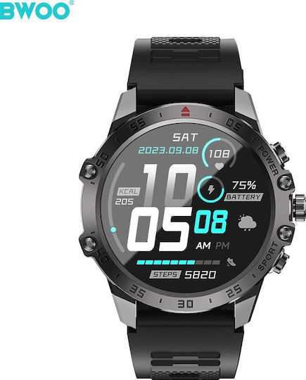 Bwoo Смарт Часовник Wa-08 1.43” Amoled Черен