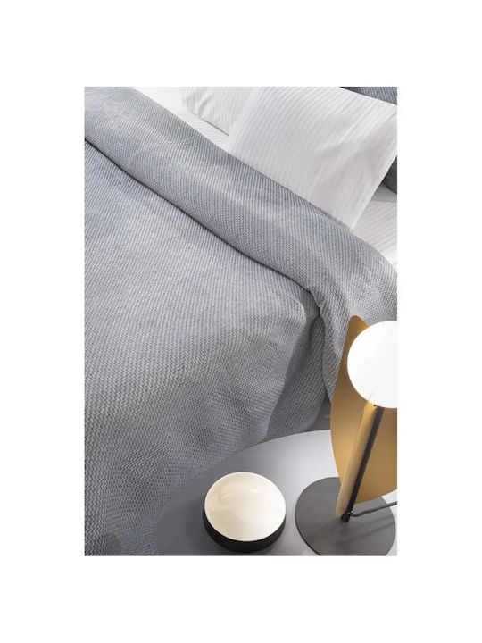 Guy Laroche Slalom Pique Blanket Semi-Double 180x260cm Gray