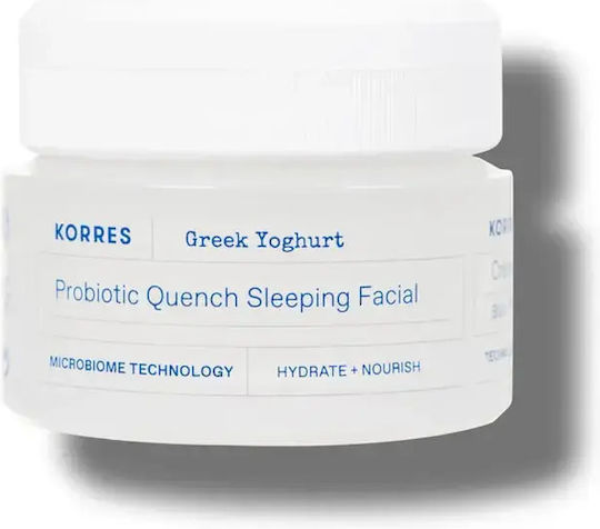 Korres Greek Yoghurt Probiotic Quench 48ωρη Κρέμα Προσώπου Νυκτός για Ενυδάτωση & Ανάπλαση με Υαλουρονικό Οξύ & Βιταμίνη C 40ml