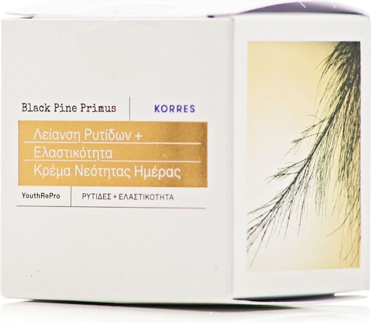 Korres Black Pine Primus Cremă de Față de Zi pentru Anti-Îmbătrânire și Strălucire cu Retinol și Acid Hialuronic 40ml