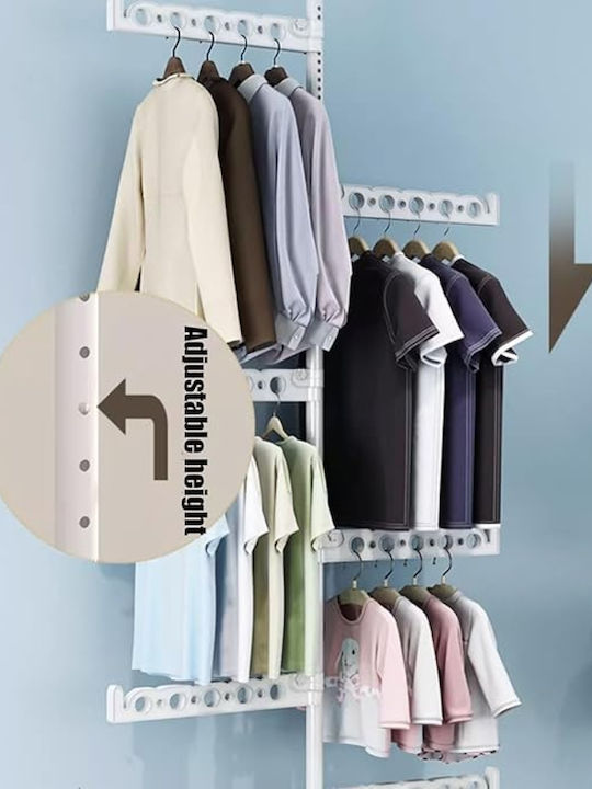 Kleiderständer aus Metall Teleskopisch Silber