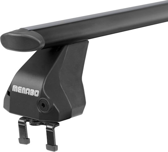 Menabo Bare De Acoperiș Din Aluminiu Pentru Mitsubishi Lancer 4D 1995-2000 Set Cu Picioare Negre
