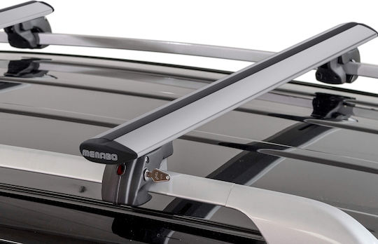 Menabo Bare De Acoperiș Din Aluminiu Pentru Alfa Romeo SportWagon 2000-2005 Set Cu Picioare Argintii