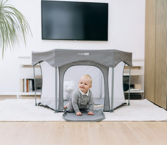 FreeOn Playpen With Mattress Gray 74x117cm