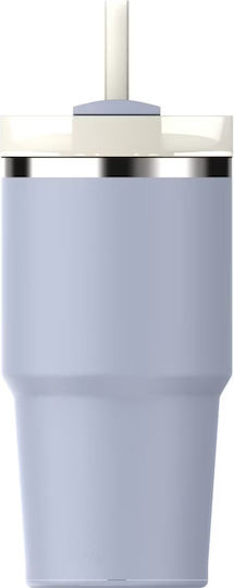 Stanley Quencher H2.0 FlowState Ποτήρι Θερμός Ανοξείδωτο BPA Free 600ml Dew Drop με Καλαμάκι