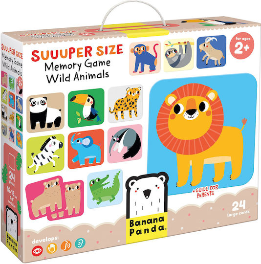Επιτραπέζιο Παιχνίδι Suuuper Size Memory Game Wild Animals για 1+ Παίκτες 2+ Ετών (EN) Banana Panda
