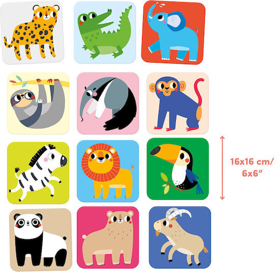 Επιτραπέζιο Παιχνίδι Suuuper Size Memory Game Wild Animals για 1+ Παίκτες 2+ Ετών (EN) Banana Panda